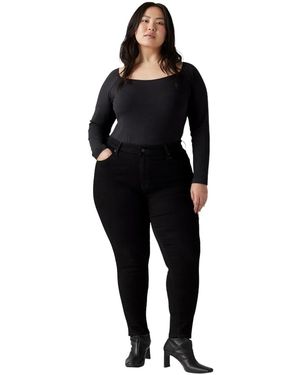 Levi's 721 Pl Hi-rise Skinny Midnight Gaas - Zwart