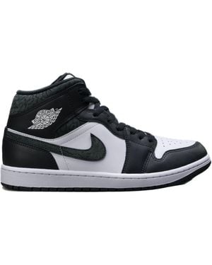 Nike Air Jordan 1 Mid Bianco/Nero per Ragazzi FB9909-001 Numero 36