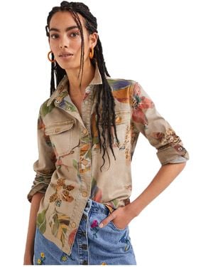 Desigual S CAM_Flower Hemd - Natur