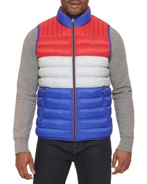 Tommy Hilfiger Lightweight Packable Puffer Vest Jacket - Red