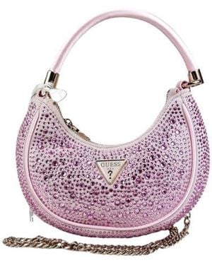 Guess Zalina Mini Rhinestone Hobo Rg935001 Pink