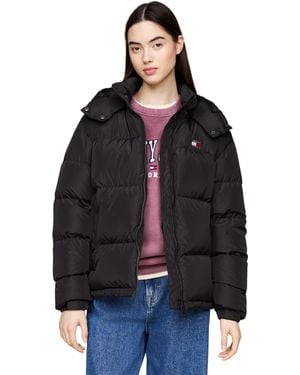 Tommy Hilfiger Donna Piumino Alaska Impermeabile - Nero