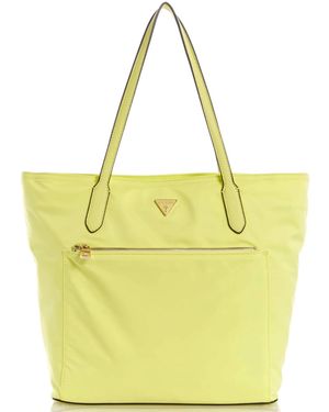 Guess Eco Gemma Tote Bag Light Lime - Yellow