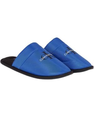 Calvin Klein Jeans Pantofole Uomo Slipper Calde - Blu