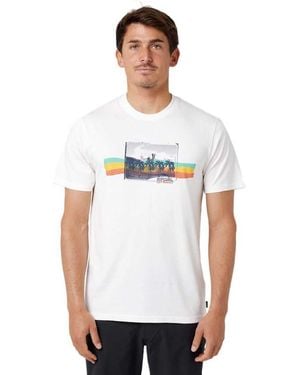 Rip Curl Striped Short Sleeve T-shirt In Bone - White