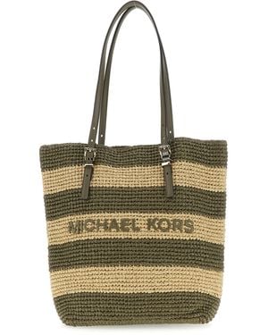 Michael Kors Lg Ns Tote Hand Bag - Metallic