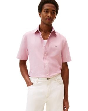 Tommy Hilfiger Short Sleeve Oxford Regular Fit - Pink