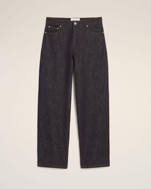 Ami Paris Baggy-Jeans Aus Blauer Baumwolle Blau