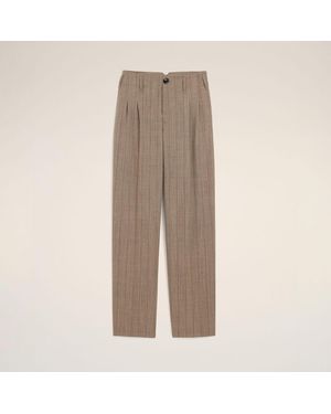 Ami Paris Pantaloni A Due Pinces - Marrone