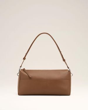 Ami Paris Carrousel Zipped Bag Aus Braunem Kalbsleder Braun - Natur