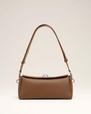 Ami Paris Carrousel Tasche Aus Braunem Kalbsleder Braun - Natur