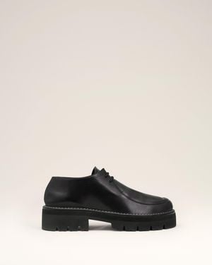 Ami Paris Anatomisch Geformte Derbies Aus Schwarzem Leder