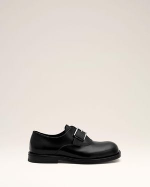 Ami Paris Monk Strap Schuhe Aus Schwarzem Kalbsleder