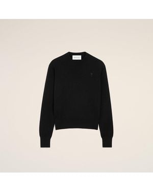 Ami Paris Maglione Girocollo Ami De Cœur - Nero