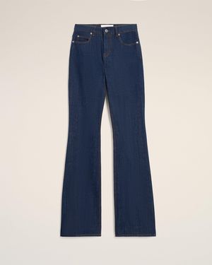 Ami Paris Blaue Jeans Mit Bootcut-Passform Aus Baumwolle Blau