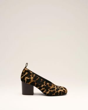Ami Paris Pumps Aus Kuhleder Mit Leopardenmuster - Natur