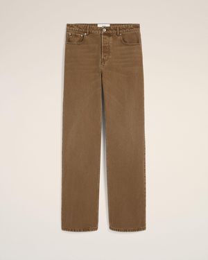 Ami Paris Large-Fit-Jeans Aus Brauner Baumwolle Braun - Natur