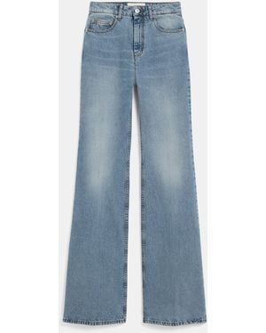 Ami Paris Flare-Fit Jeans Aus Blauem Baumwollstoff