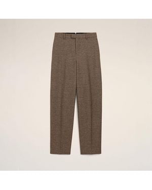 Ami Paris Pantaloni Balloon Taglio Pied De Poule - Marrone