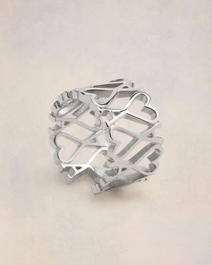 Ami Paris Ami De Coeur Ring Aus-Messing Grau - Natur