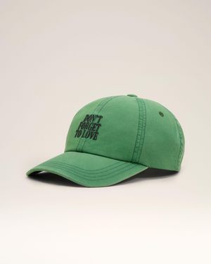 Ami Paris Grüne Cap Aus Baumwolle „Don'T Forget To Love“ Grün