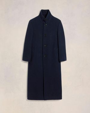 Ami Paris Mantel Mit Hohem Kragen Blau