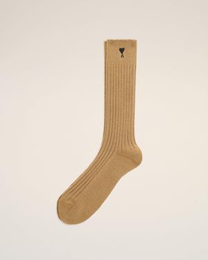 Ami Paris Ami De Coeur Socken Aus Brauner Baumwolle Braun - Natur