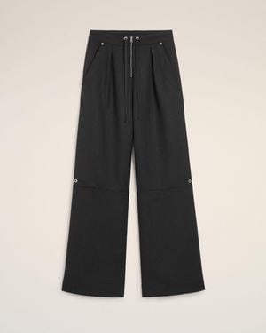 Ami Paris Hose Mit Reißverschluss Aus Schwarzer Wolle Grau