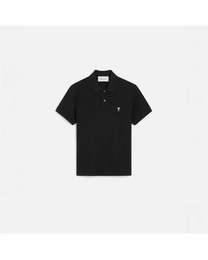 Ami Paris Polo Ami De Coeur A Maniche Corte - Nero