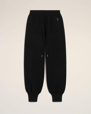 Ami Paris Jogginghose Aus Schwarzer Wolle