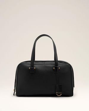Ami Paris Georges Bowlingtasche Aus Schwarzem Rindsleder