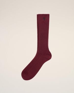 Ami Paris Ami De Coeur Socken Aus Baumwolle - Lila