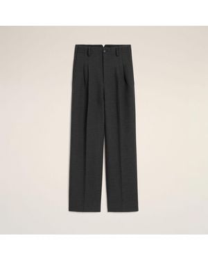 Ami Paris Pantaloni Taglio Carotte A Vita Alta - Nero