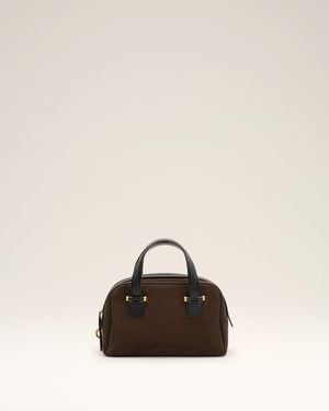 Ami Paris Georges Bowling Bag Aus Braunem Kalbsleder Braun - Natur