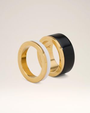 Ami Paris Rivage Ring Aus-Messing Weiß - Mettallic