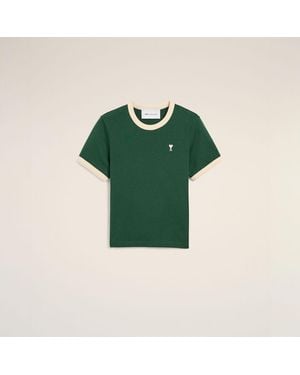 Ami Paris T-Shirt Ami De Cœur - Verde