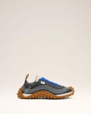 Ami Paris Mirage Sneakers Aus Grauem Mesh Grau - Blau