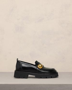 Ami Paris Loafer Mit Verzierungen - Natur