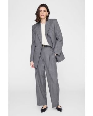 Anine Bing Trent Cropped Trouser - Blue