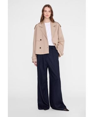 Anine Bing Rickie Cropped Trench - Blue