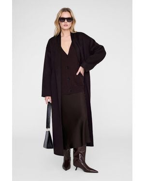 Anine Bing Bar Silk Skirt - Black