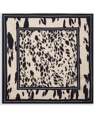 Anine Bing York Scarf Leopard - Black