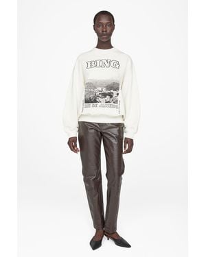 Anine Bing Jaci Sweatshirt Rio De Janeiro - White