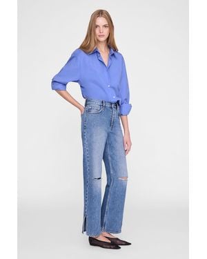 Anine Bing Plaza Shirt - Blue
