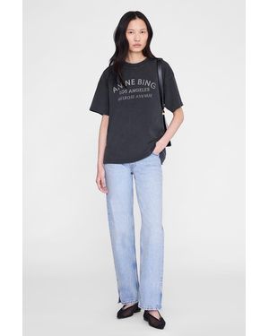Anine Bing Cade Tee Melrose Stencil - Blue