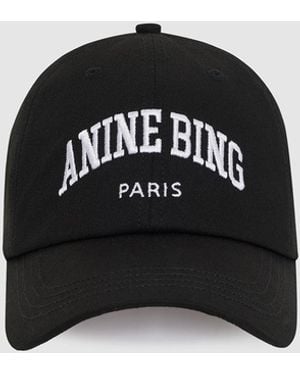 Anine Bing Jeremy Baseball Cap Paris - Black