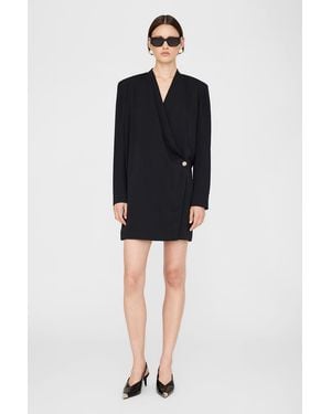 Anine Bing Venice Long Sleeve Mini Dress - Black