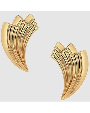 Anine Bing Fan Earrings - Metallic