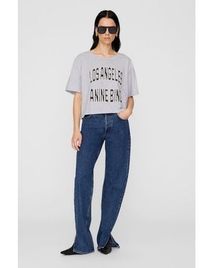 Anine Bing Johnny Cropped Tee - Blue