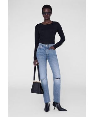 Anine Bing Sylvie Long Sleeve Tee - Blue